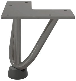 Pernas de grampo para mesa de centro 4 peças Aço natural 10 cm Aço mac