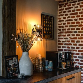 Candeeiro de parede Art Deco preto 2 luzes - Broom