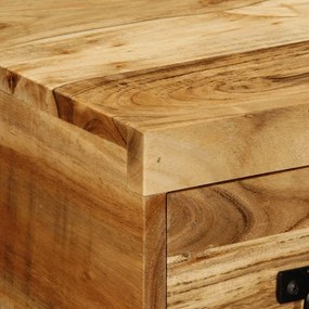 Armário de TV para parede 60x30x19 cm madeira acácia maciça
