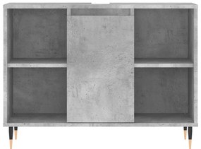Móvel casa de banho 80x33x60 cm derivados madeira cinza cimento