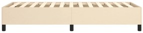Estrutura de cama sem colchão 100x200 cm tecido cor creme