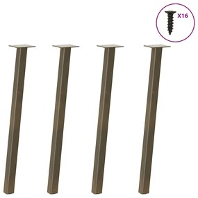Pés de mesa de console 4 peças aço natural 72 cm aço