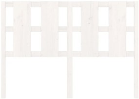 Cabeceira de cama 145,5x4x100 cm madeira de pinho maciça branco