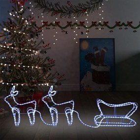 Decoração de Natal de Renas e Trenó para Exterior com 576 luzes LED