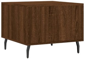 Mesa centro 2 pcs 50x50x40 cm madeira proc. carvalho castanho
