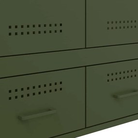 Móvel alto 68x39x101,5 cm aço verde azeitona