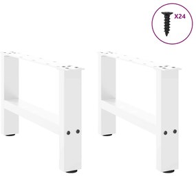 Pés para mesa de centro , brancos, 2 peças, 50x(30-31) cm, aço