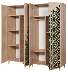 Roupeiro Imaj – Carvalho Sonoma – 180x192x52 cm