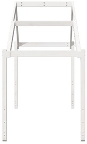 Telhado de cama infantil 203x80,5x142 cm pinho maciço branco