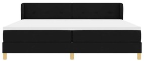 Cama Box com colchão - Preto, 200x200 cm Tecido
