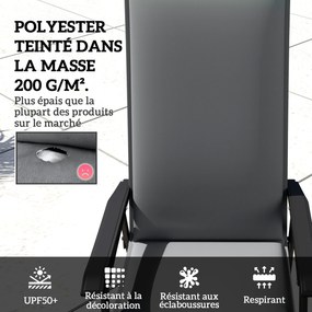Conjunto de 4 almofadas para cadeiras de exterior (NÃO INCLUIDAS) com presilhas e faixa ajustável, resistentes ao desbotamento, UPF50+, 124 x 50 x 5 c