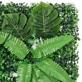 Vedação de plantas artificiais 24 pcs 40x60 cm verde