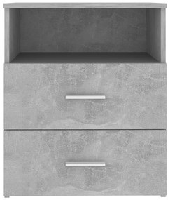 Mesas de cabeceira 2 pcs 50x32x60 cm cinzento-cimento