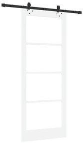 Porta Deslizante vidaXL com Conjunto de Acessórios Branco 86x211 cm Ma