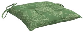Almofadões p/ cadeira 6 pcs 50x50x7 cm tecido padrão folhas