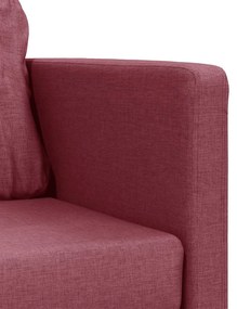 Sofá-cama sem pés 112x174x55 cm tecido vermelho tinto