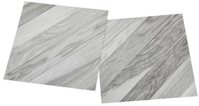 Tábuas soalho autoadesivas 20 pcs 1,86 m² PVC cinzento riscas