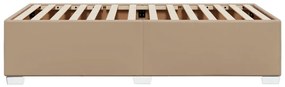 Estrutura de cama 80x200 cm couro artificial cor cappuccino