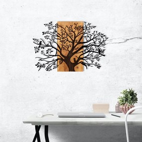 Acessório Decorativo de Parede Kavak – Preto e Nogueira – 85 x 58 cm