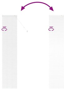 Persiana de Janela com cortinas Outros Manual Branco 40 x 220 cm Alumí