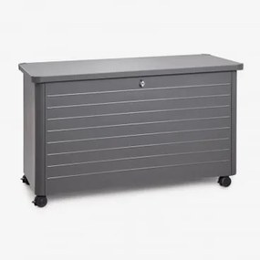 Baú De Arrumação Para Jardim Em Aço Forzan Cinza Grafito & 500 L - Sklum