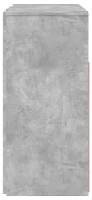 Aparador com luzes LED 80x35x75 cm cinzento cimento