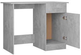 Secretária 100x50x76 cm derivados de madeira cinzento cimento