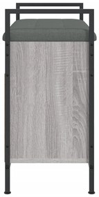 Banco sapateira 65,5x32x57,5cm derivado madeira cinzento sonoma