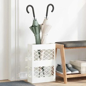 vidaXL Suporte de Guarda-Sol Treliça Branco 28 x 12 x 41 cm Aço
