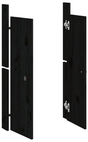 Portas de cozinha para exterior 50x9x82 cm pinho maciço preto