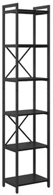 Estante Carvalho preto 40 x 30 x 188 cm Madeira processada