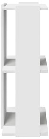 Estante de 3 camadas 60x30x80 cm madeira trabalhada branco