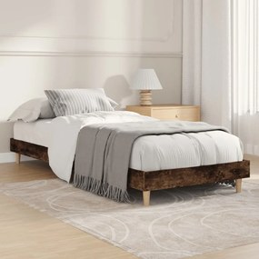 vidaXL Estrutura cama s/ colchão derivados de madeira carvalho fumado