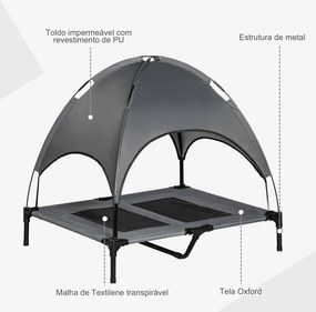 PawHut Cama elevada para animais de estimação Portátil com tecido resp