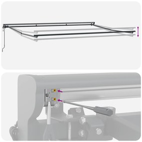 Toldo Retrátil Automático Preto 450x300 cm