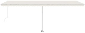 Toldo retrátil manual independente 600x300 cm cor creme