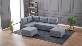 Sofá-Cama de Canto Fly – Cinzento – 210x70x280 cm