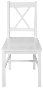 Cadeiras de jantar 4 pcs madeira de pinho branco