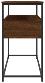 Mesa consola 100x40x75 cm derivados madeira carvalho castanho