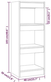 Estante/divisória 40x30x103 cm contraplacado cor sonoma cinza