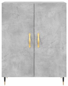 Armário alto 69,5x34x180 cm derivados de madeira cinza cimento