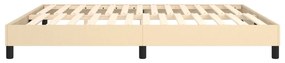Estrutura de cama sem colchão 160x200 cm tecido cor creme