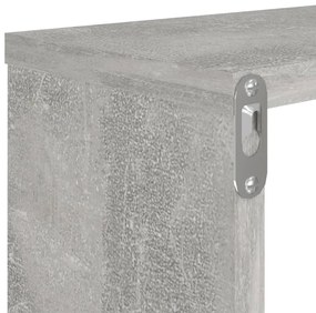 Estantes parede cúbicas 4pcs derivados de madeira cinza cimento
