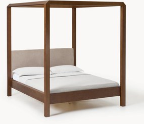 Cama de dossel em madeira de carvalho Roy