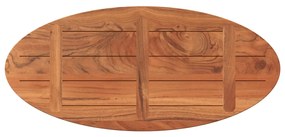 Tampo de mesa oval 140x60x2,5 cm madeira de acácia maciça