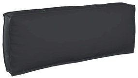 vidaXL Almofada de palete para encosto Preto 120 x 40 x 12 cm