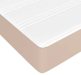 Colchão molas ensacadas 80x200x20cm couro artificial cappuccino