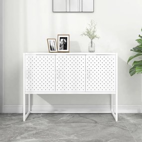 335869 vidaXL Aparador 105x35x75 cm aço branco