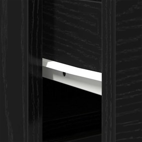 Gabinete de Pia vidaXL Preto Carvalho 80x33x60 cm Madeira de Engenhari