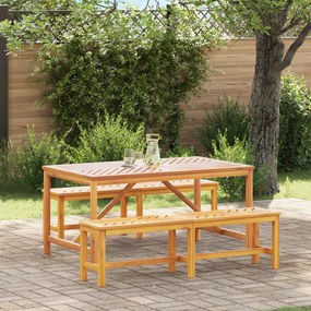 vidaXL Conjunto de Jantar Jardim 3 Peças Madeira Sólida Acácia